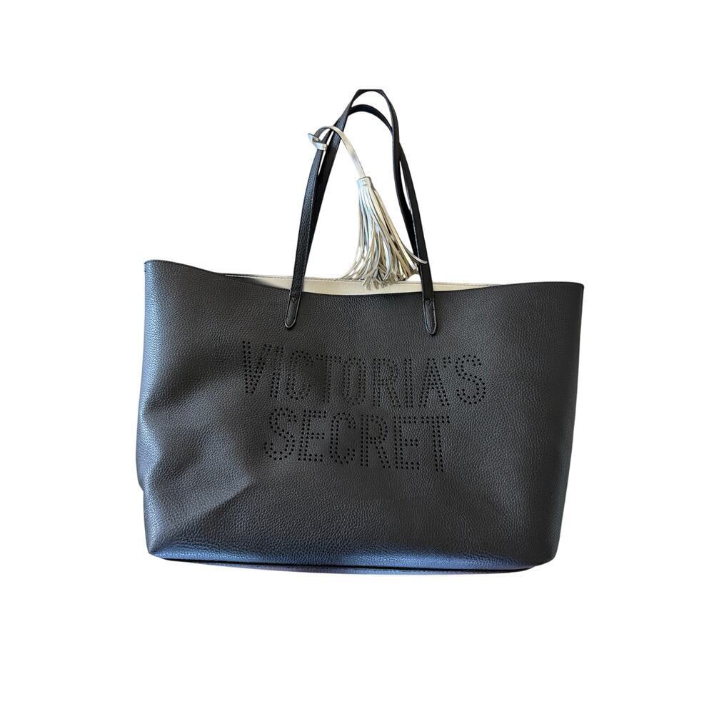 Victoria’s Secret black Y2K purse w handle 12 x16 sparkly bling